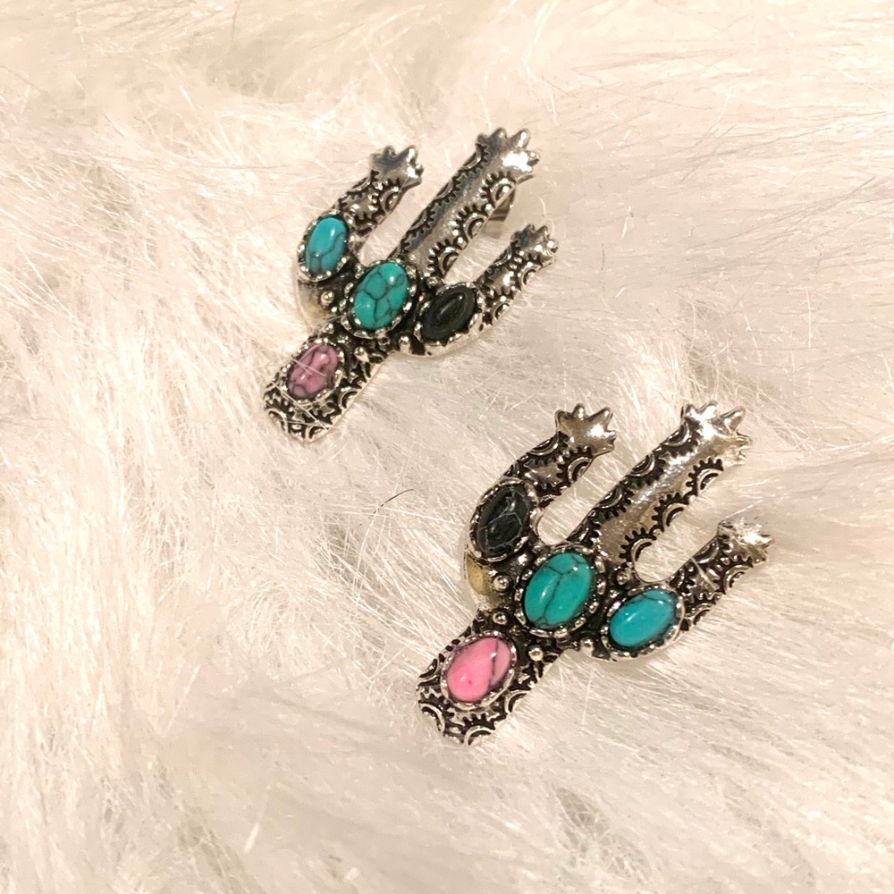Cactus Turquoise Studs